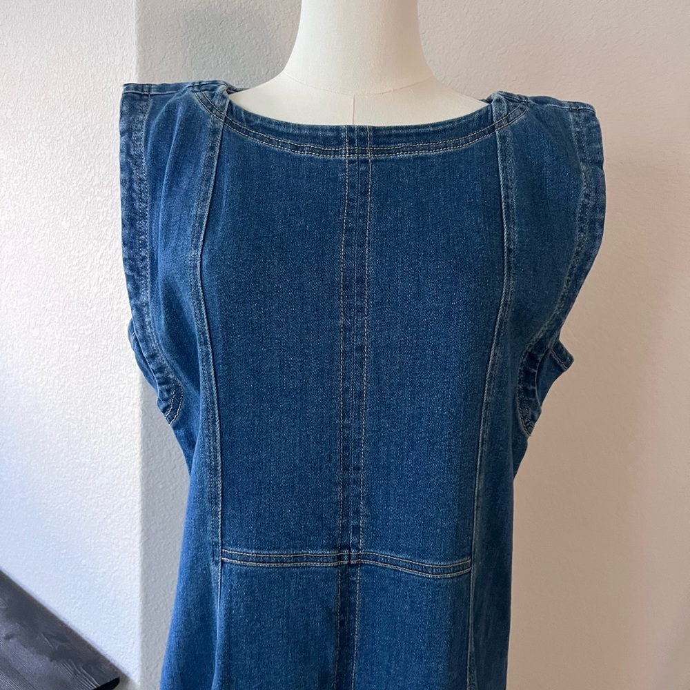 Anthropologie Pilcro Blue Denim Midi Dress - Picture 5 of 9